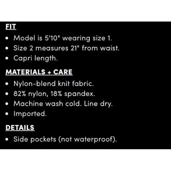 TORRID 6X Swim Capri Legging High Rise w/Pocket NWT Size 6X - Picture 6 of 7